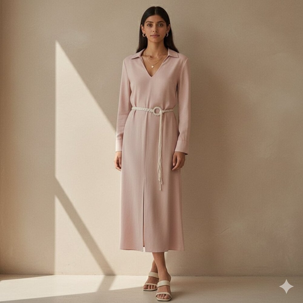 NWT Anthropology  Mon Renn Hermosa Long Sleeve Midi Dress